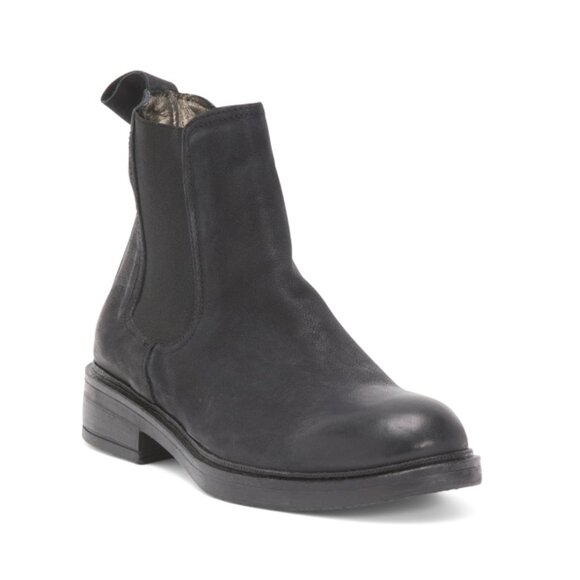 OROSCURO Black #01 Made In Italy Leather Chelsea Booties - Picture 1 of 2